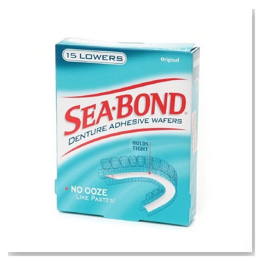 SEABOND Denture Adhesive Wafers Lowers Original 15 Each